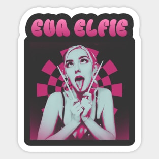 Eva Elfie - Vintage Dark Pink Sticker